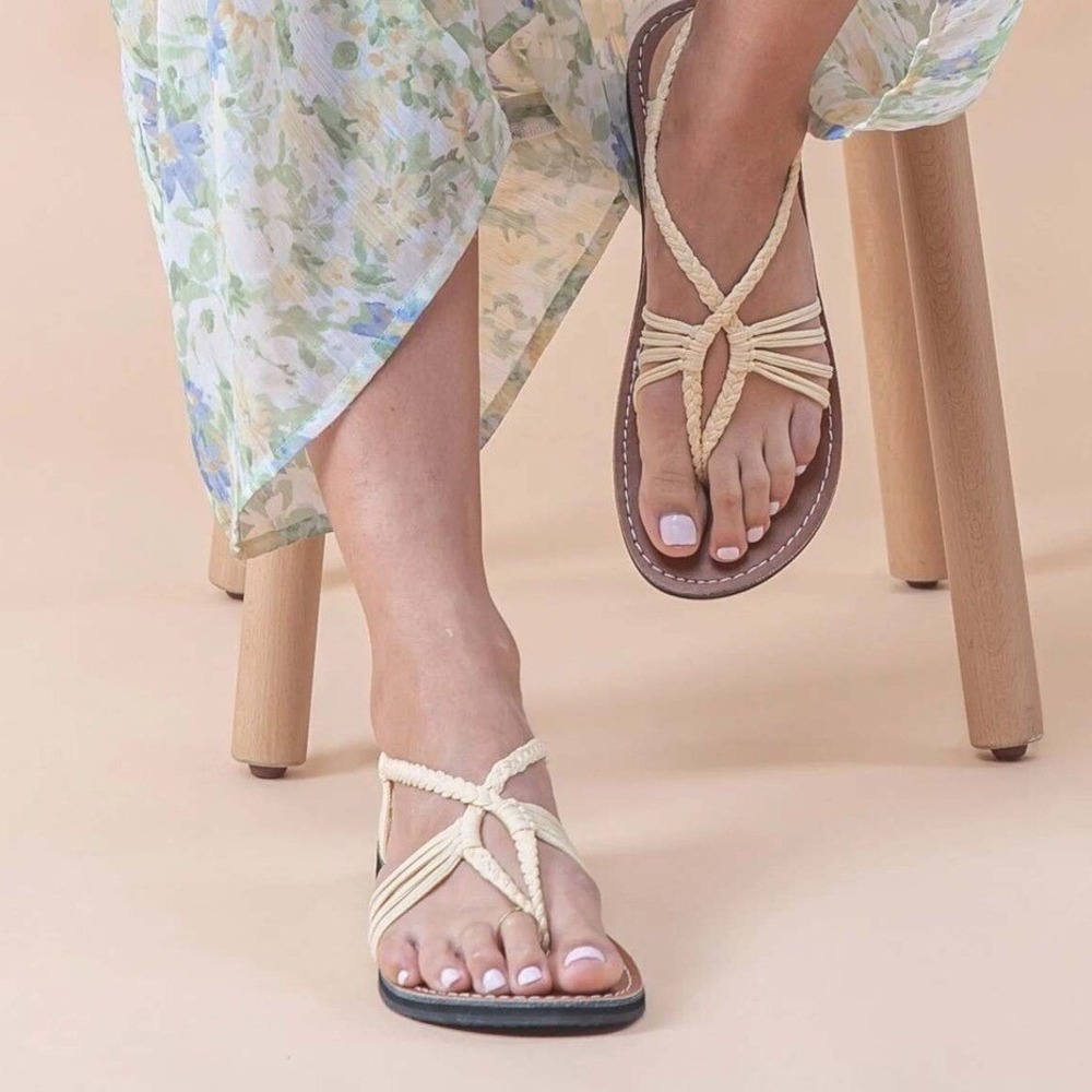 Vines Women's Islandwear Women's Braided Slingback Flat Sandals Size 6.5
